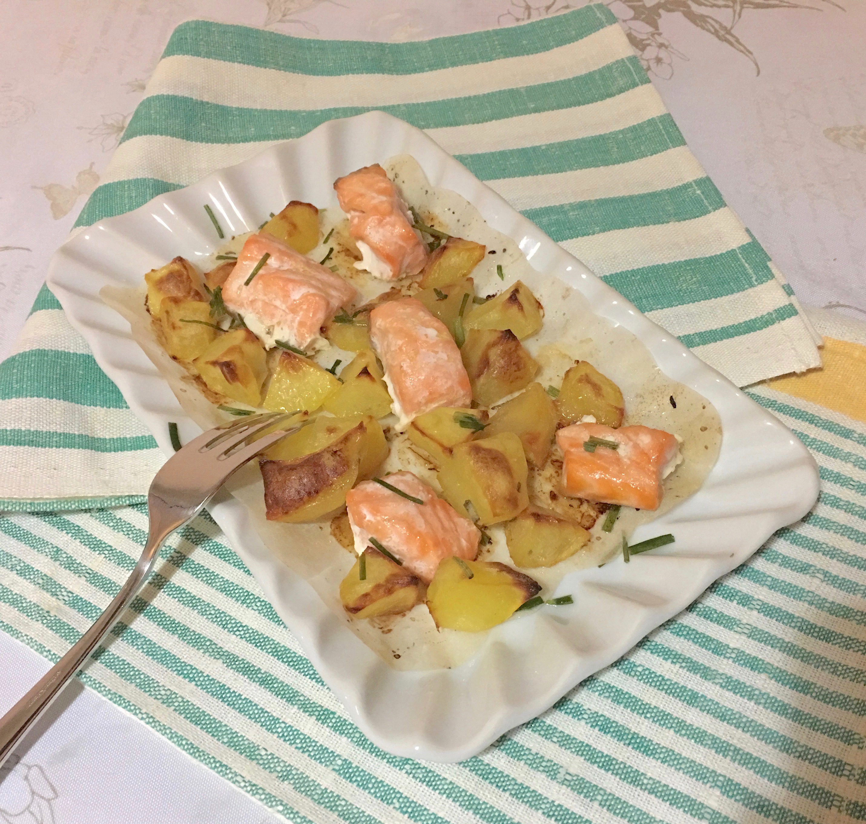 Salmone al Forno con Patate