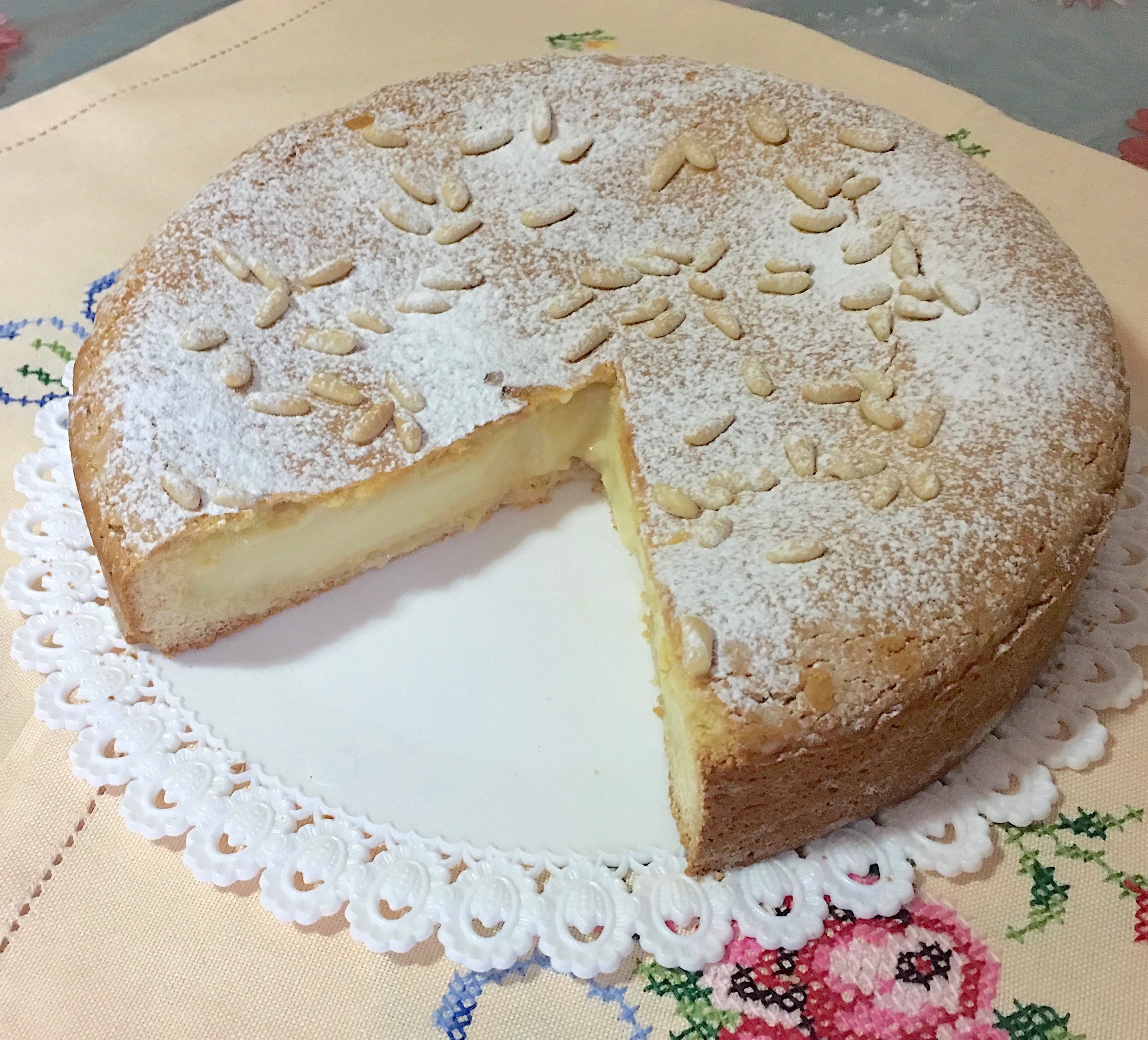 Torta della Nonna con Crema che Non Cola 1